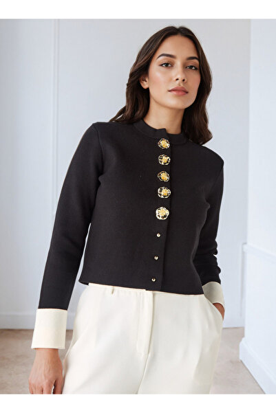 Iconic Decorative Button Cardigan