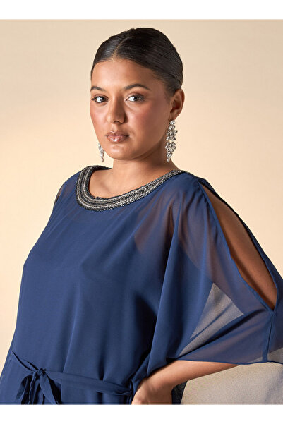 Ulla Popken NECK EMBLLISHED KAFTAN TOP