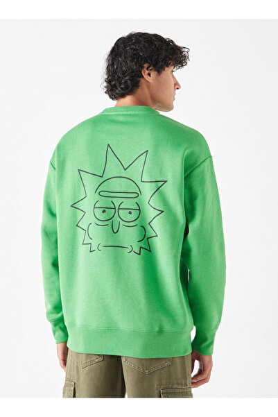 SP Characters Rick And Morty Print Sweatshirt With Long Sleeves
