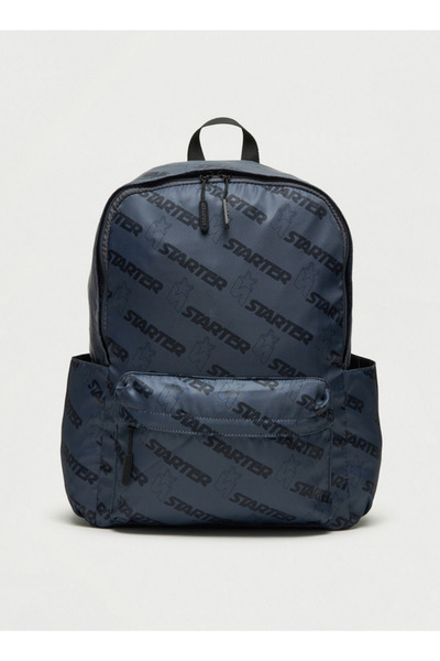 Starter حقيبة ظهر مطبوعة بشعار كامل مع أحزمة قابلة للتعديل وإغلاق بسحاب