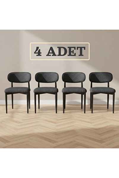 JoyMassa POLO SANDALYE SİYAH AYAKLI ( 4 ADET )