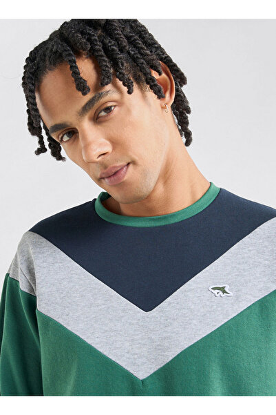 FAV Colourblock Sweatshirt with Crew Neck and Long Sleeves