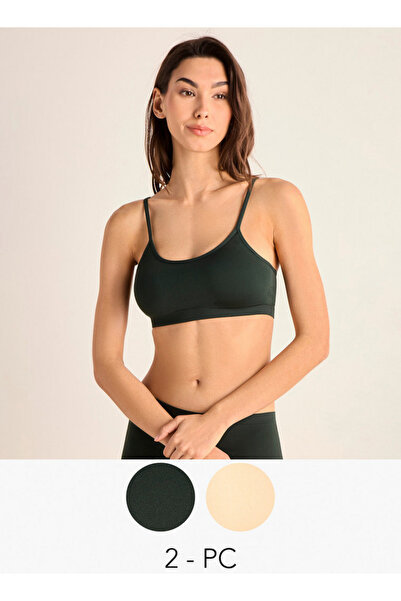 FAV مجموعة من قطعتين - حمالة صدر صلبة للمراهقات بأشرطة قابلة للتعديل