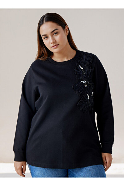 Ulla Popken Sweatshirt with Embellishment
