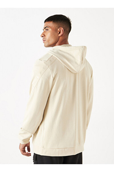 Kappa Solid Zip Through Hoodie with Long Sleeves and Kangaroo Pocket