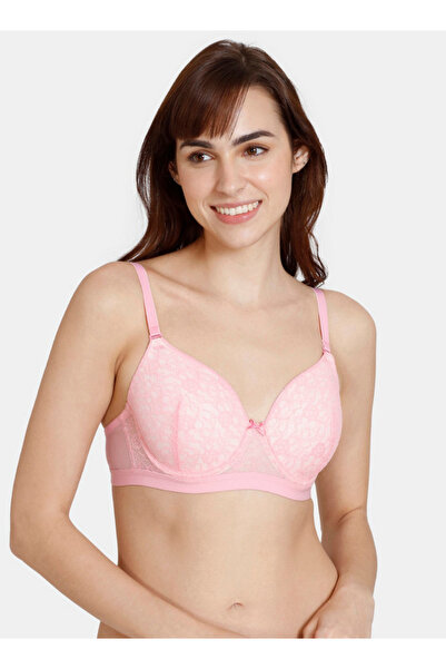 Zivame Lace Detail Balconette Bra With Hook And Eye Closure