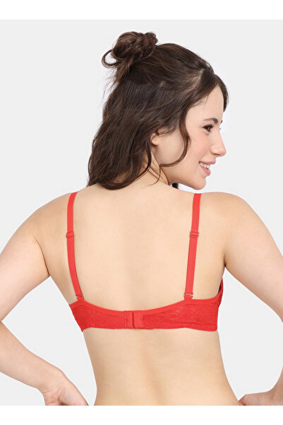 Zivame Lace Non-wired Padded T-shirt Bra With Adjustable Straps