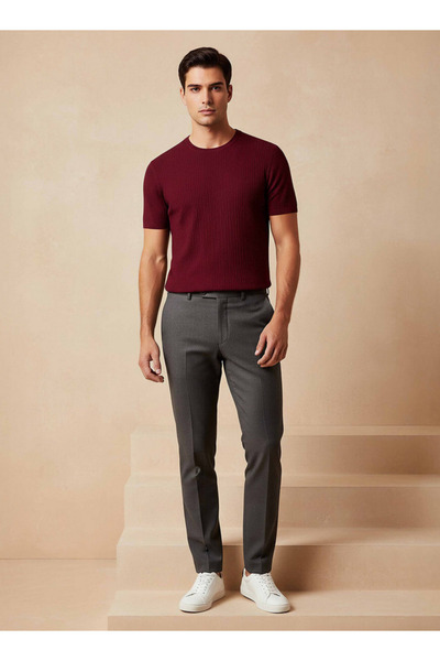 Iconic Textured Crew Neck T-shirt