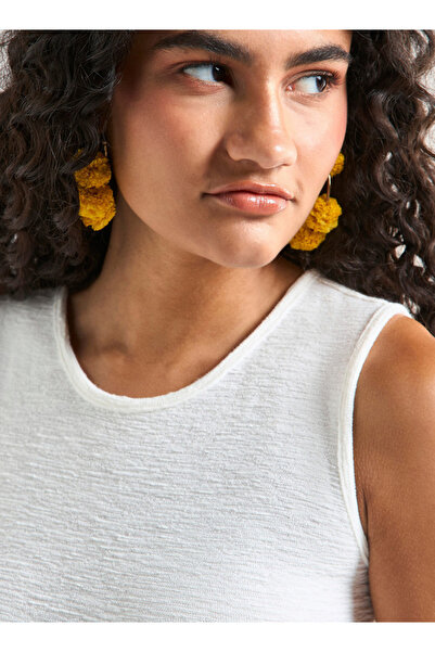 FAV Polka Dot Print Sleeveless Dress with Round Neck and Asymmetrical Hem