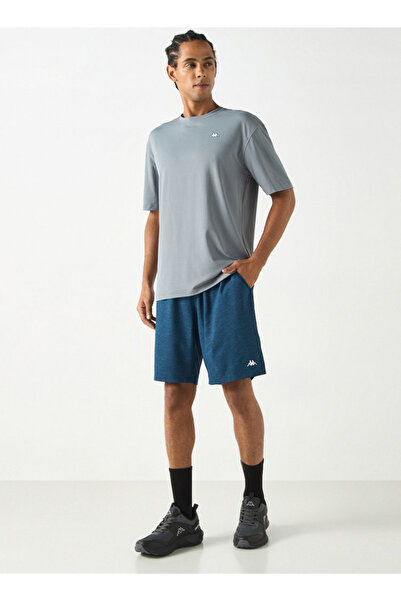 Kappa Logo Print Shorts With Elasticated Waistband And Pockets