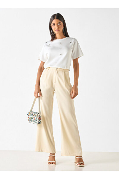 Iconic Iconic Embellished Top with Short Sleeves