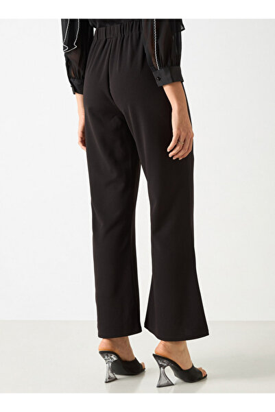 Iconic Solid Regular Fit Flexi Waist Trousers
