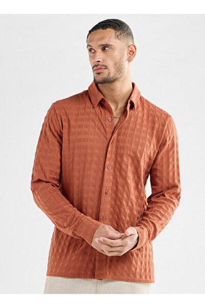 FAV Textured Shirt with Long Sleeves