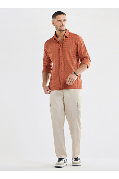 FAV Textured Shirt with Long Sleeves