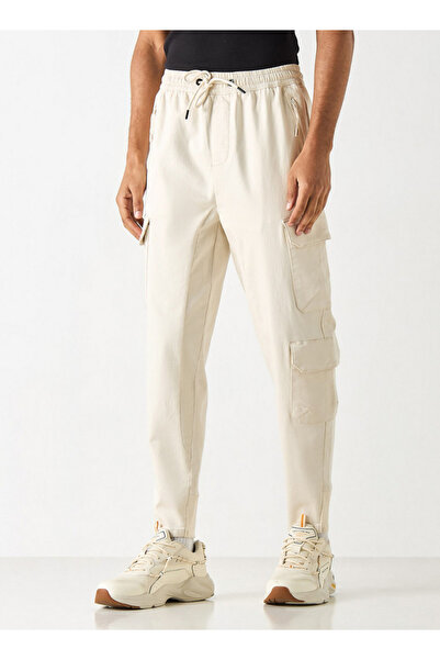 FAV بنطلون كارغو بحزام خصر مطاطي وجيوب