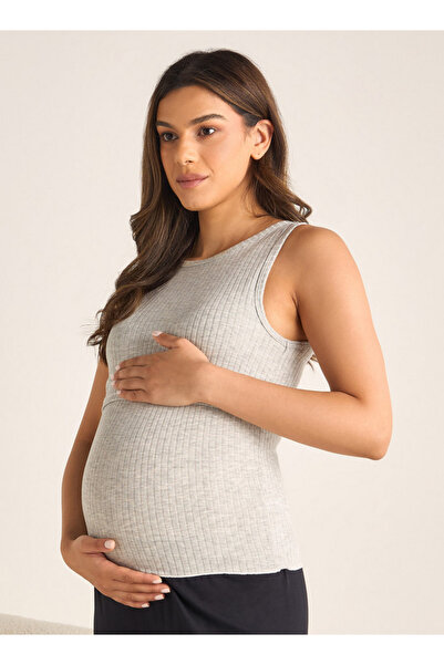 FAV Ribbed Maternity Camisole with Round Neck
