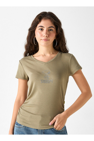 SP Characters CHR L EMBELLISHED RUCHED TEE