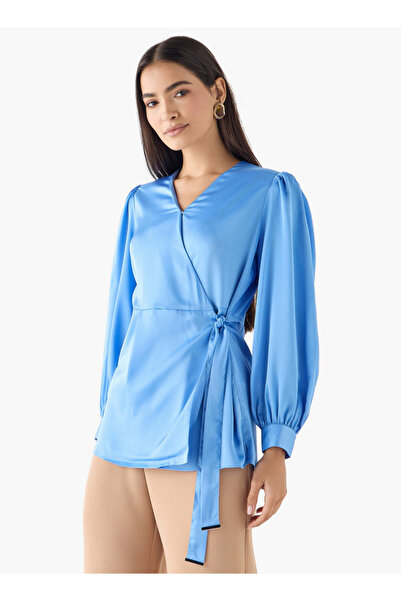 Iconic Plain Wrap Top with Tie-Up Belt