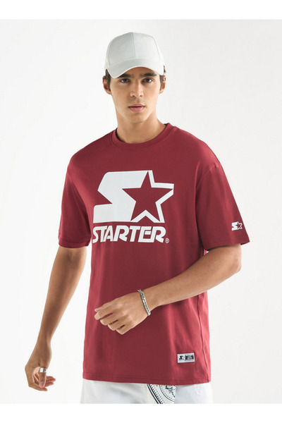 FAV Starter Logo Print Crew Neck T-shirt with Short Sleeves