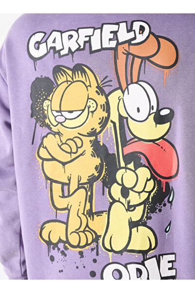SP Characters Garfield And Friends Print Hoodie With Kangaroo Pocket