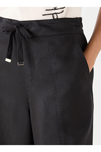 Lee Cooper Solid Wide Leg Pants with Drawstring Closure and Pockets