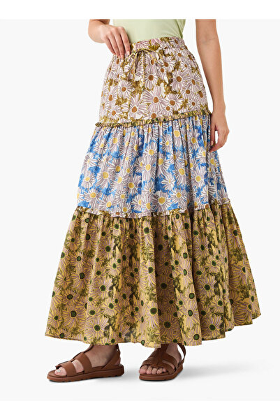 Lee Cooper Lee Cooper Floral PrintTiered Skirt with Elasticated Waistband