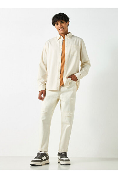 Lee Cooper Solid Shirt with Pocket and Long Sleeves