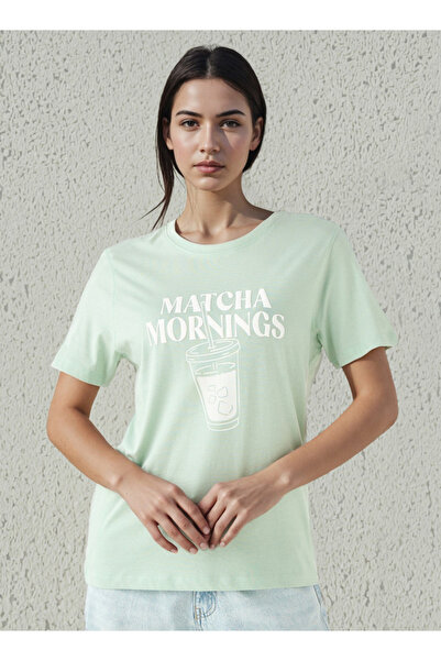 FAV تي شيرت قطني بقصّة عادية وطبعة جرافيكية