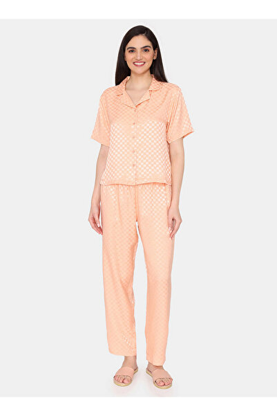 Zivame Checked Shirt And Pyjama Set