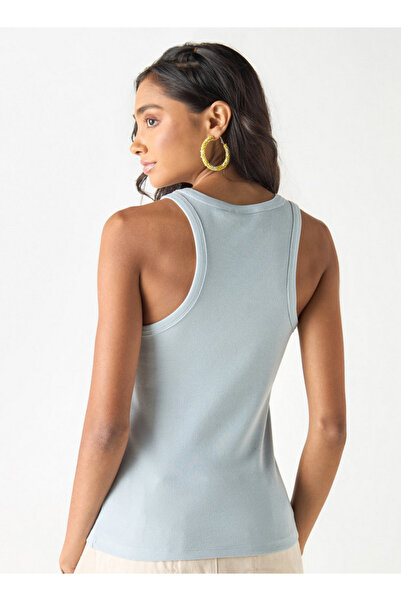 SP Characters Smurf Embellished Crew Neck Tank Top with Racerback