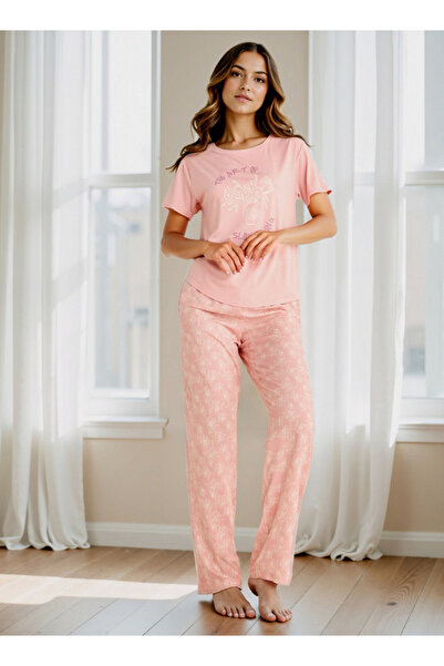 FAV طقم تي شيرت وبيجامة بطبعة زهور