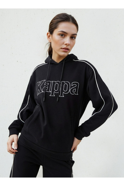 Kappa Regular Fit Hooded Sweatshirt with Logo Embroidery