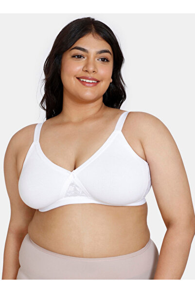 Zivame Lace Detail Support Bra With Hook And Eye Closure