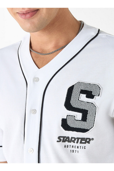 Starter Regular Fit Printed V-neck Shirt