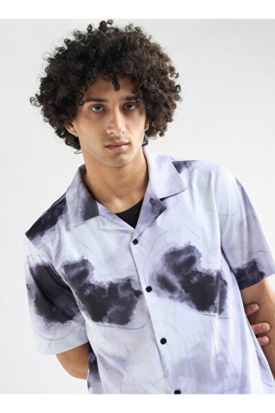 FAV All-over Print Camp Collar Shirt With Short Sleeves