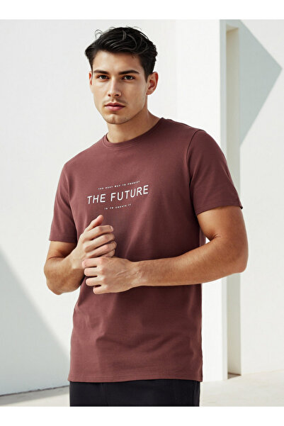 Iconic تي شيرت بيكيه بطبعة شعار