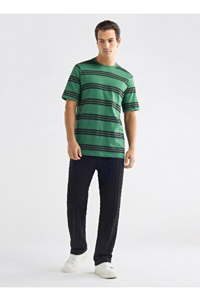 FAV Striped T-shirt with Crew Neck and Short Sleeves