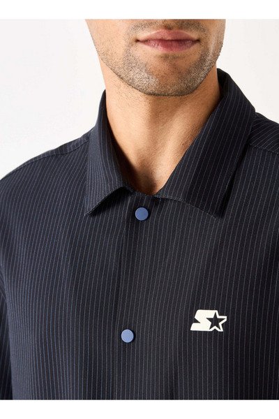 Starter Relaxed Fit Striped Shirt With Short Sleeves