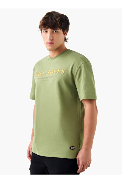 Lee Cooper تي شيرت بطبعة طباعية ورقبة دائرية