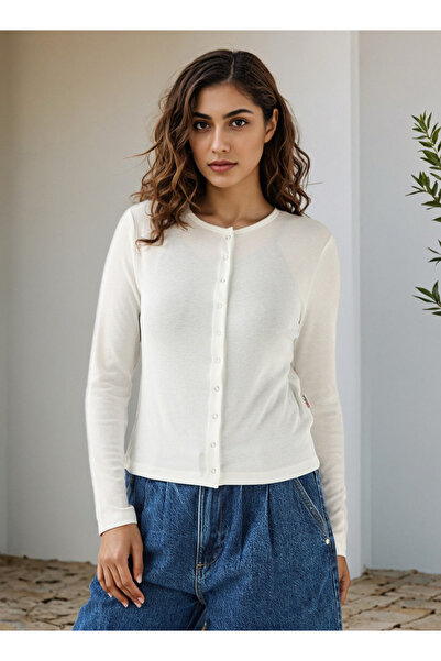 Lee Cooper Ribbed Henley T-shirt with Long Sleeves