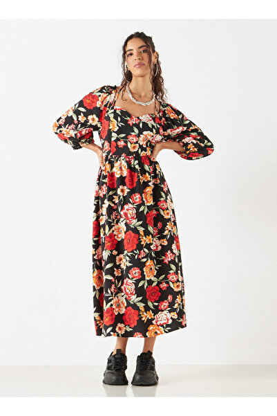 Lee Cooper All-over Floral Print A-line Maxi Dress