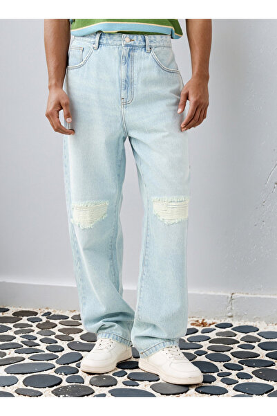 Lee Cooper بنطال جينز ممزق متوسط الارتفاع