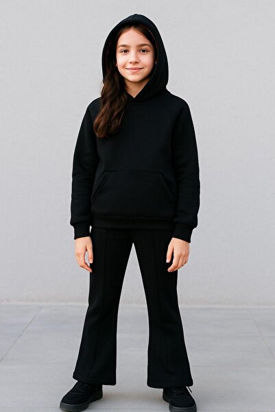 Hilal Akıncı Kids Σετ αθλητικής φόρμας για κορίτσια 3 νήματα Ş επένδυση fleece Άνετη εφαρμογή