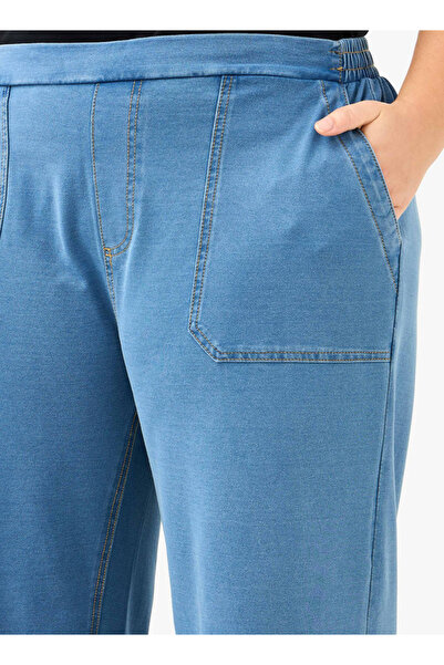 Ulla Popken Plus Size Ulla Popken Wide Leg Jeans with Pockets