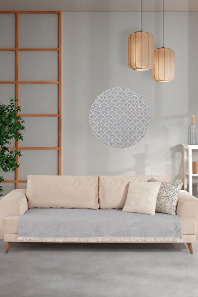 Znp Home هالفي| غطاء أريكة 100x210 سم| شال أريكة من القطن الطبيعي| غطاء سرير ...