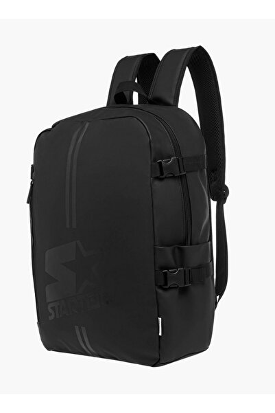 Starter Starter Logo Print Backpack with Adjustable Straps and Zip Closure