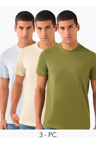 FAV مجموعة من 3 قطع - تي شيرت برقبة دائرية