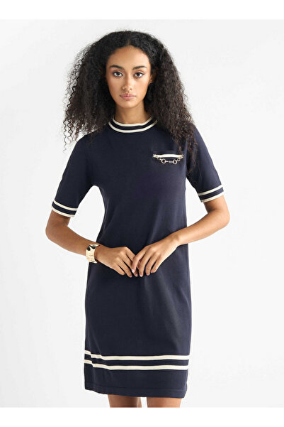 FAV فستان تي شيرت مخطط بأكمام قصيرة