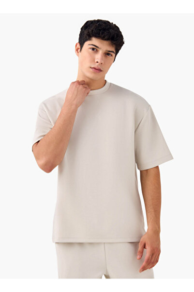 Kappa تي شيرت مطبوع برقبة دائرية وحواف جانبية