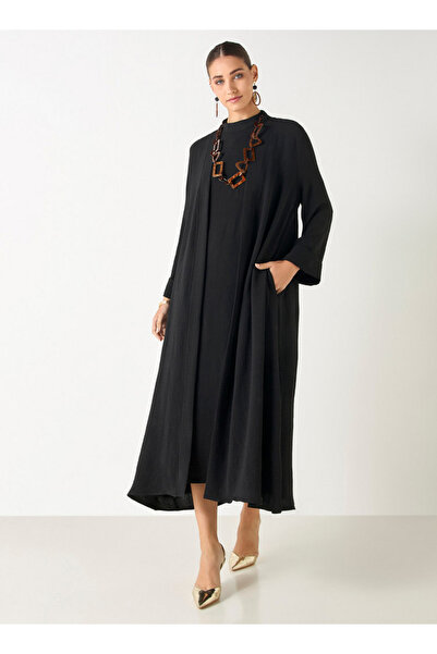 Iconic A-line Sleeveless Dress With Longline Shrug